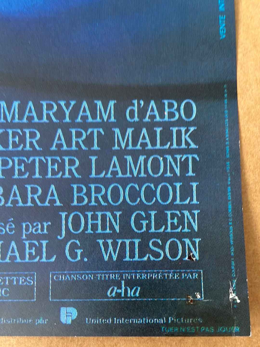 The Living Daylights - Tuer Nest Pas Jouer (1987) Original French 'Petite' Cinema Poster