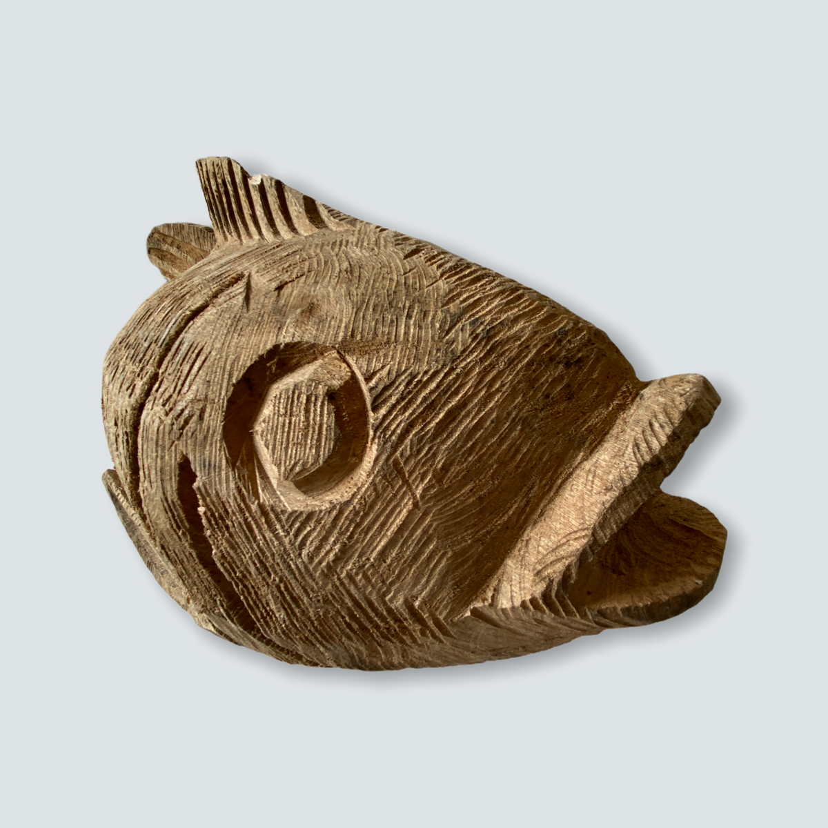 Mozambique hand carved Fish sculpture - S (03)