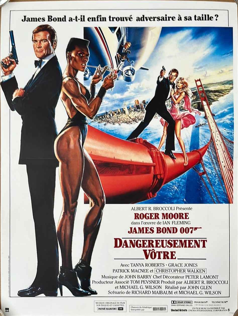 A View To A Kill - Dangereusement Votre (1985) Original French 'Petite' Cinema Poster - James Bond 007