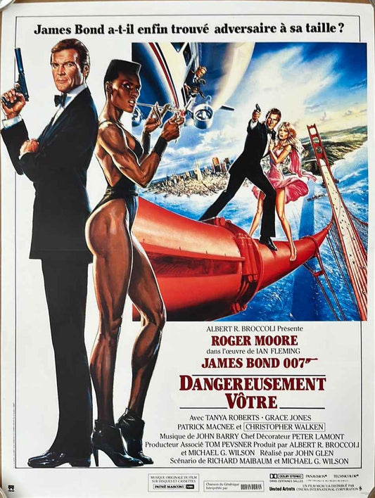 A View To A Kill - Dangereusement Votre (1985) Original French 'Petite' Cinema Poster - James Bond 007