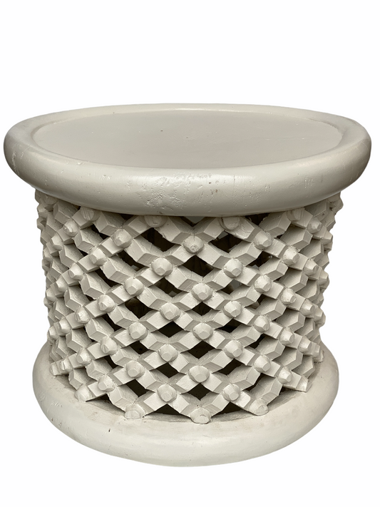 Bamileke Table - 55cm - White