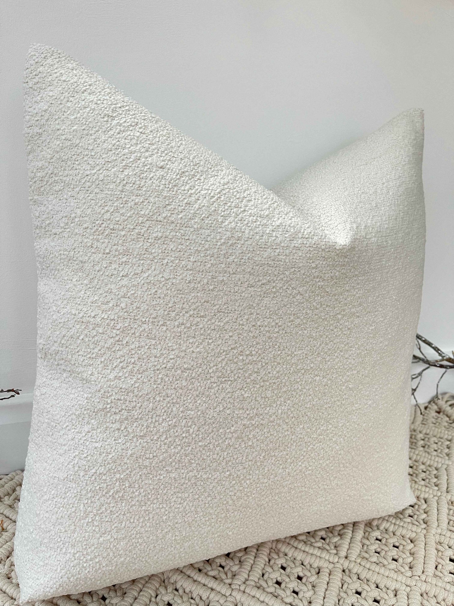 The Couture Cushion - The Luxury Ivory Boucle - Style No. 3