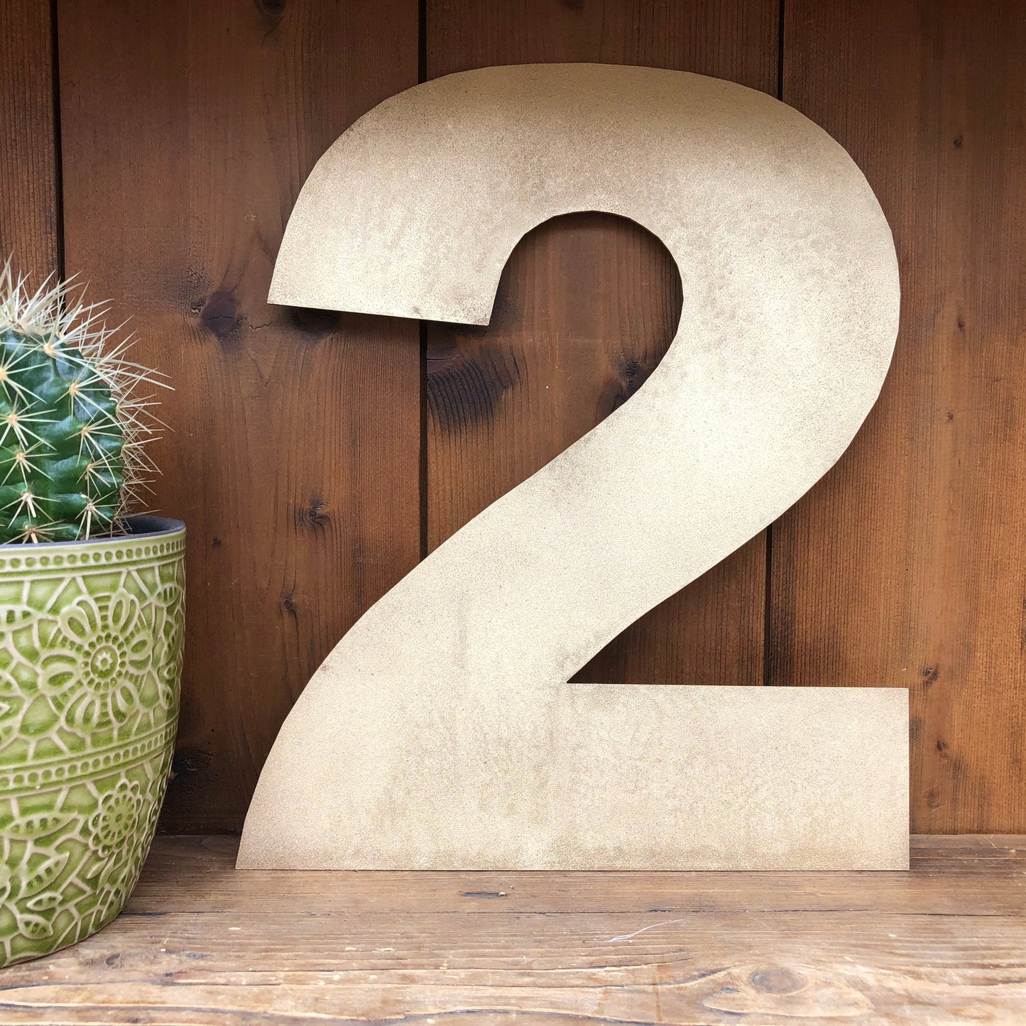 12" and 5" Gold Fat Font Metal Letters.