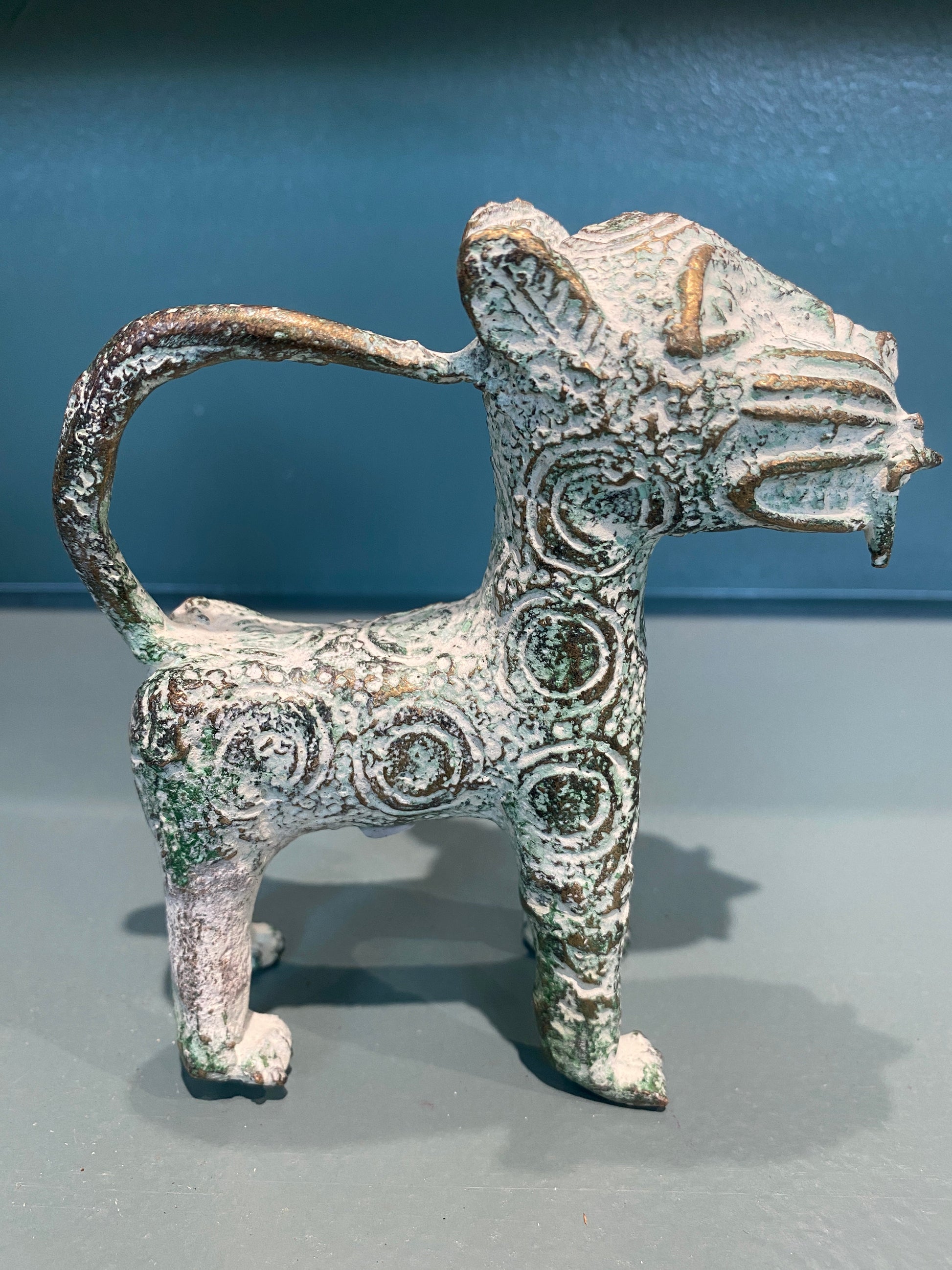 Benin Leopard sculpture - Bronze (56.06)