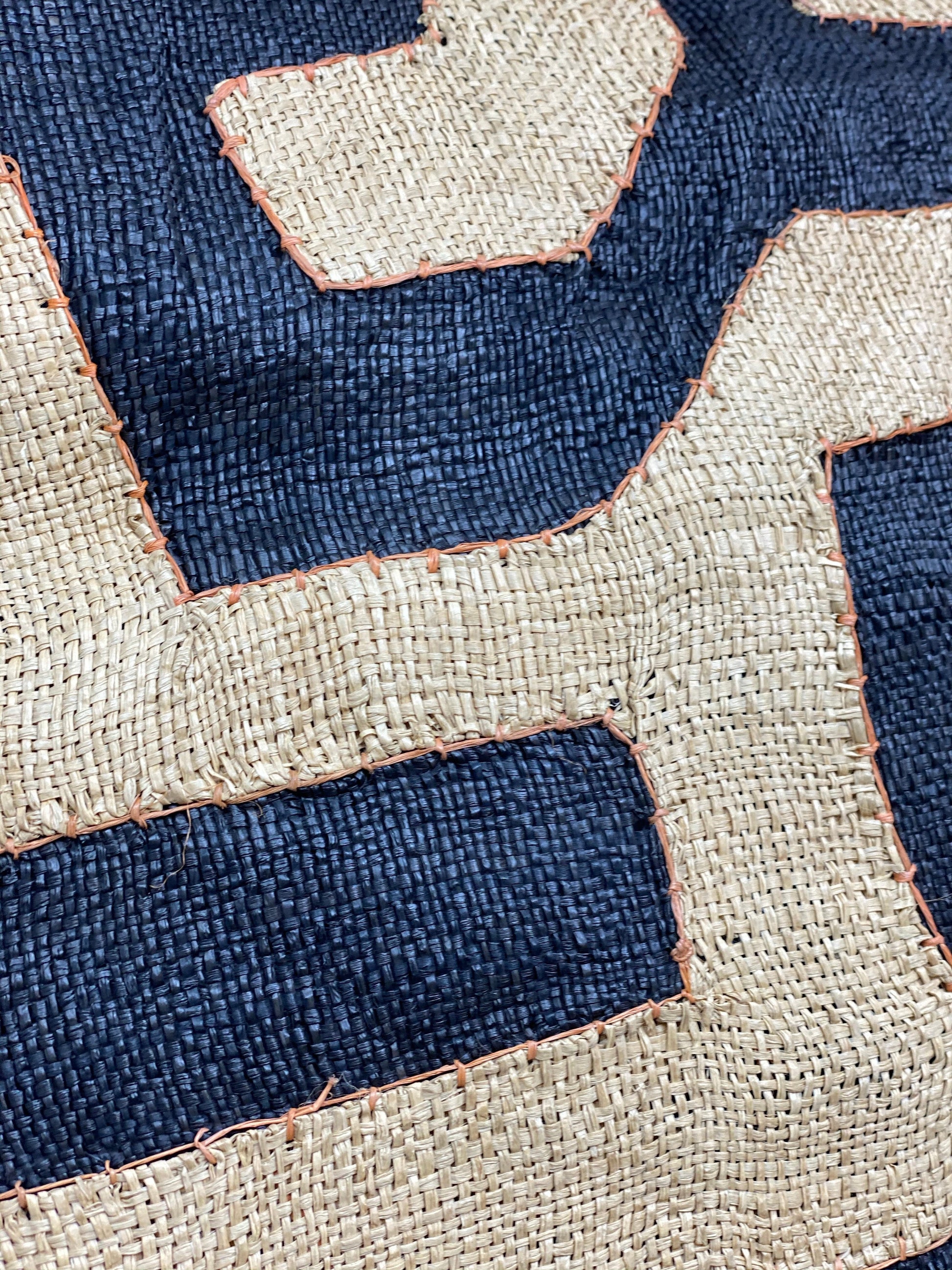 African Kuba cloth cushion 50x50cm