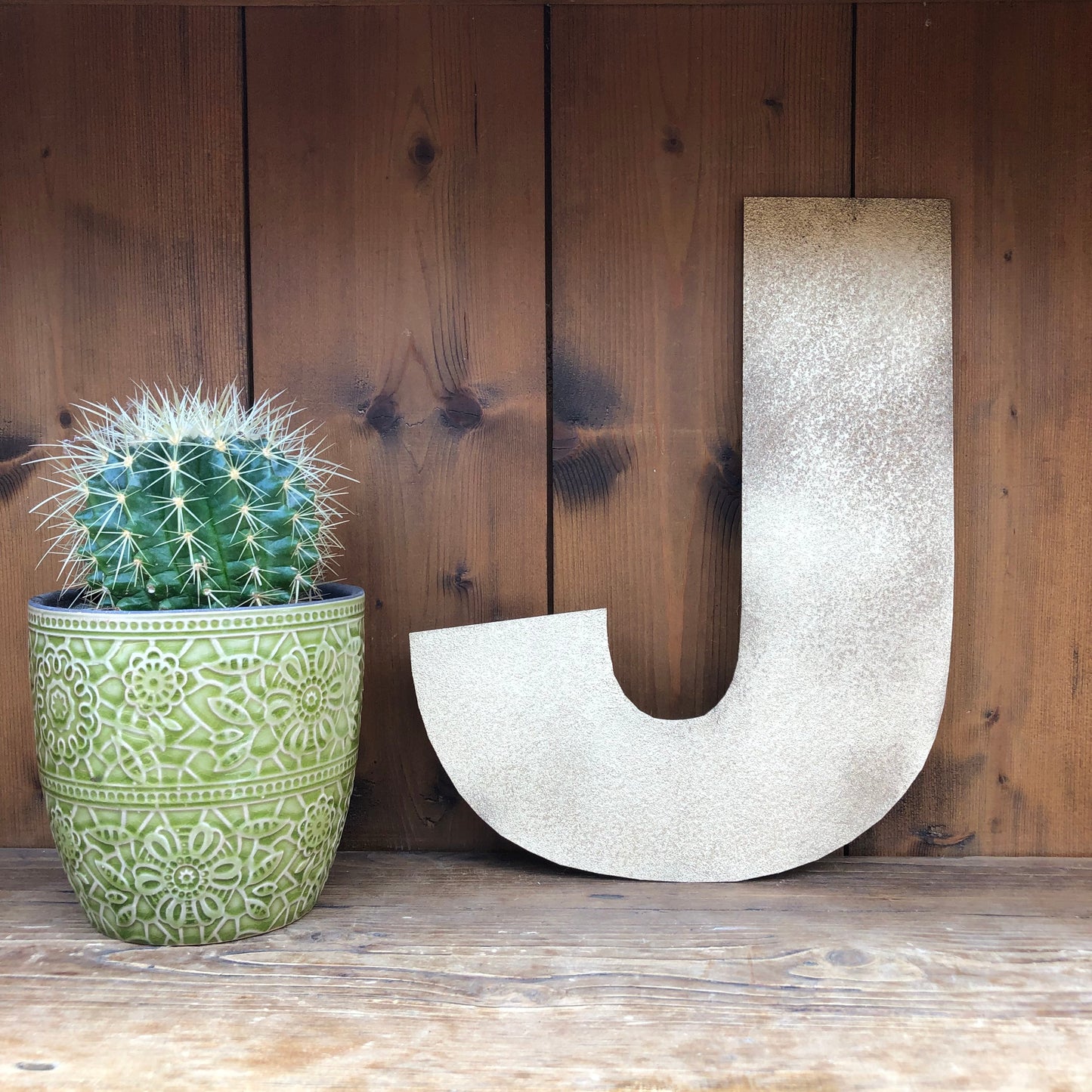 12" and 5" Gold Fat Font Metal Letters.