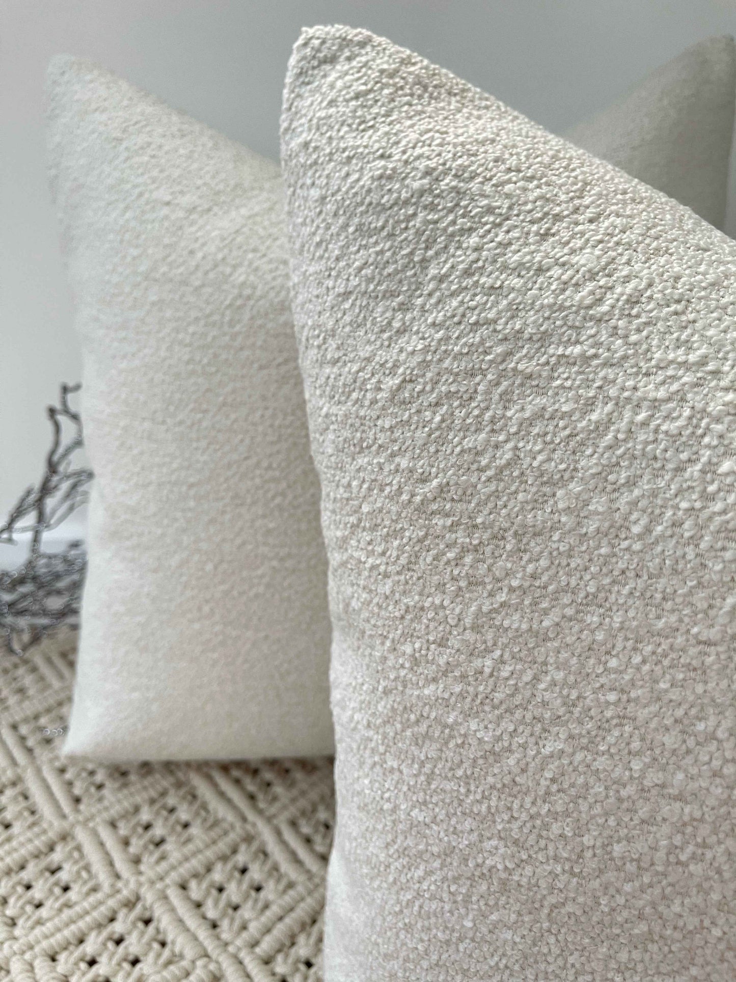 The Couture Cushion - The Luxury Ivory Boucle - Style No. 3