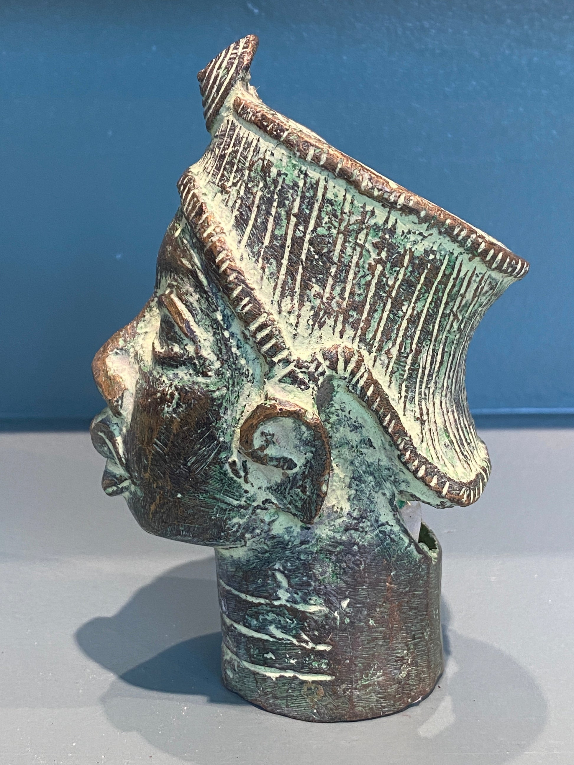 Benin Bronze Head - (55.04)