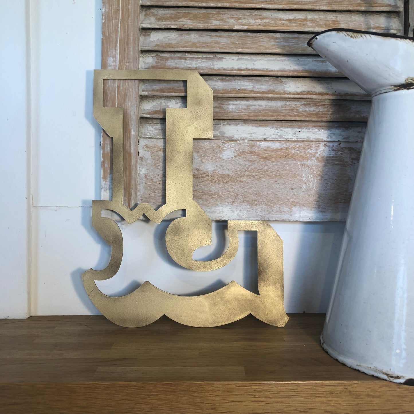 A-Z Rustic 5" or 12" Gold Metal Carnival Letters.