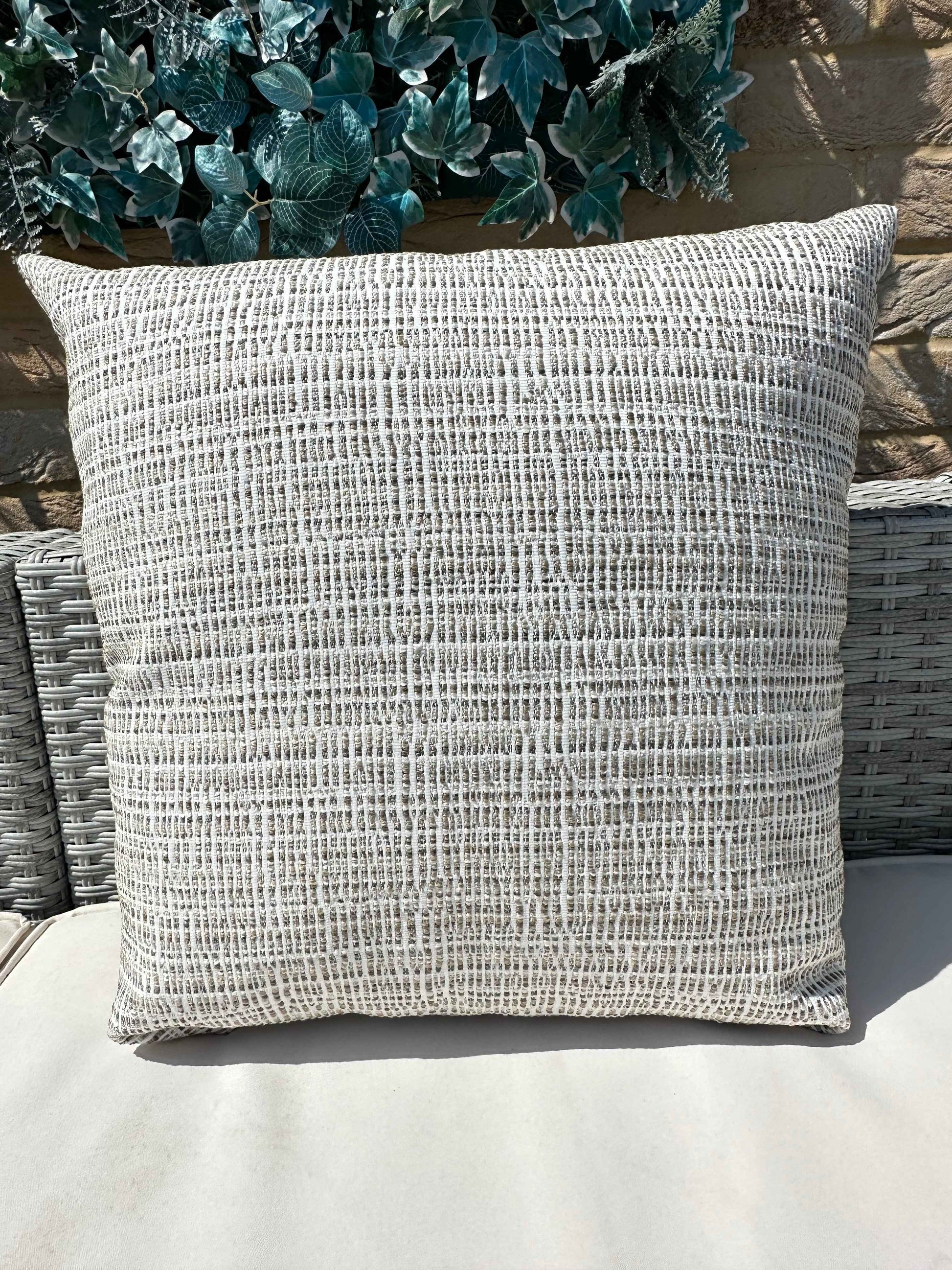 The Couture Cushion - The Outdoor Beige Jacquard - Style No. 146