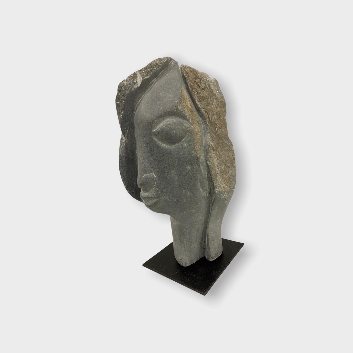 Stone head sculpture by Rizimu Chiwawa Zimbabwe (3116)