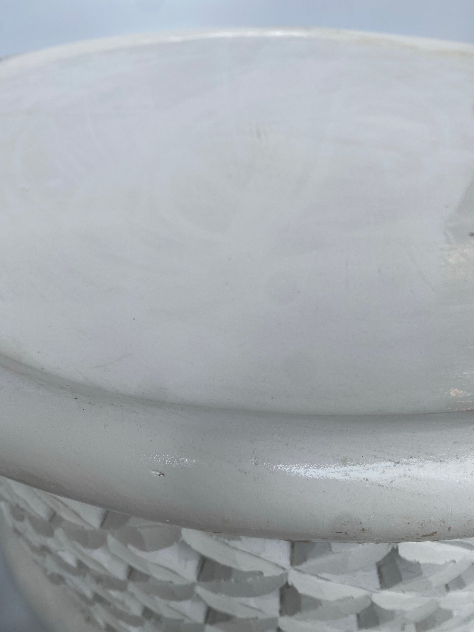 Bamileke Table - L- 60cm - White handmade