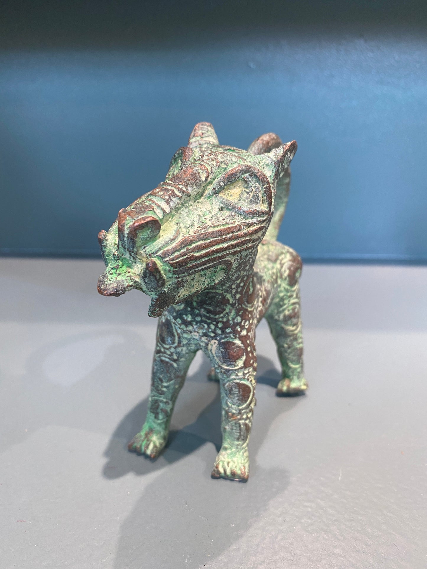 Benin Leopard sculpture - Bronze (56.03)