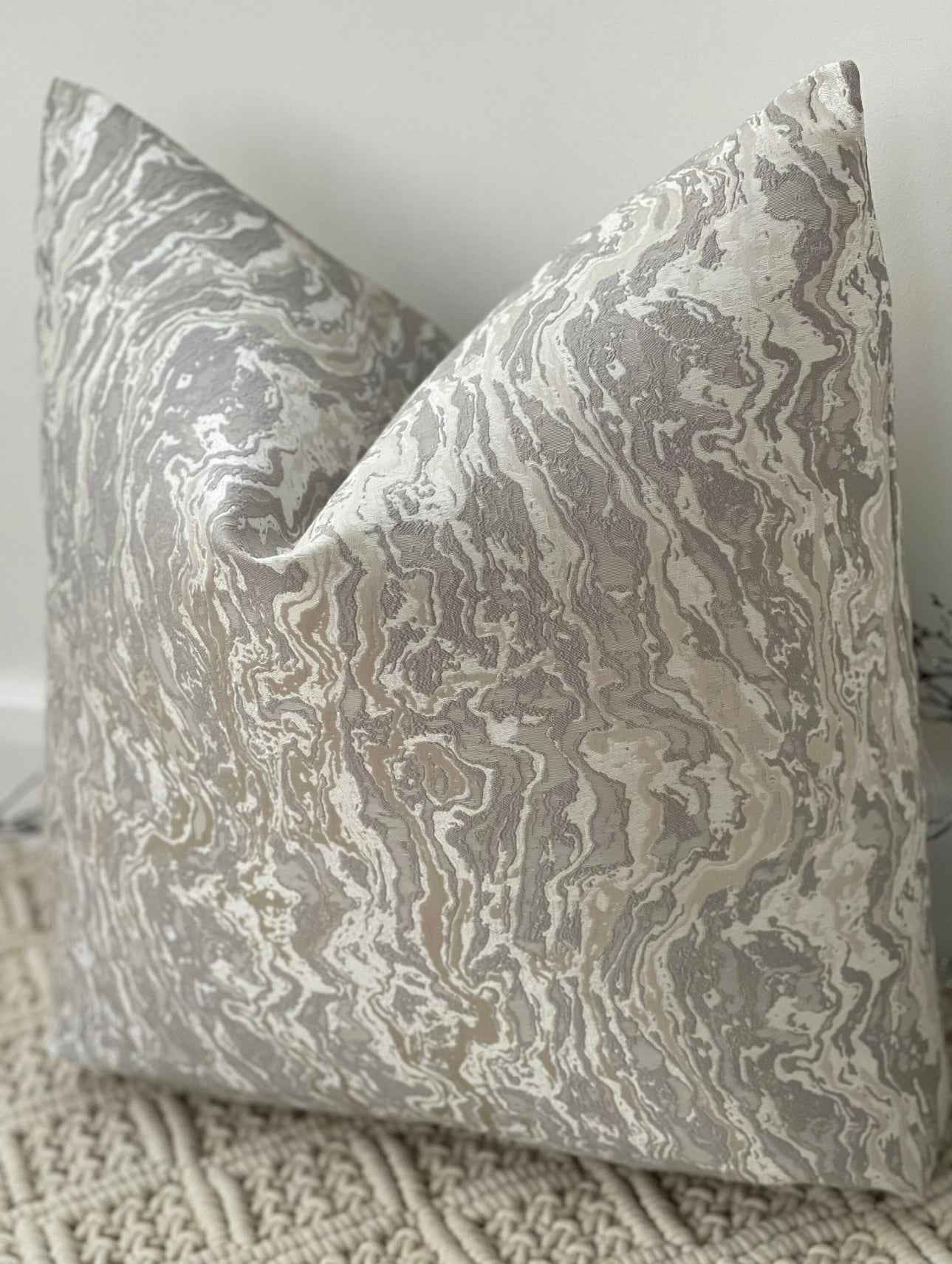 The Couture Cushion - The Silver Marble - Style No. 81