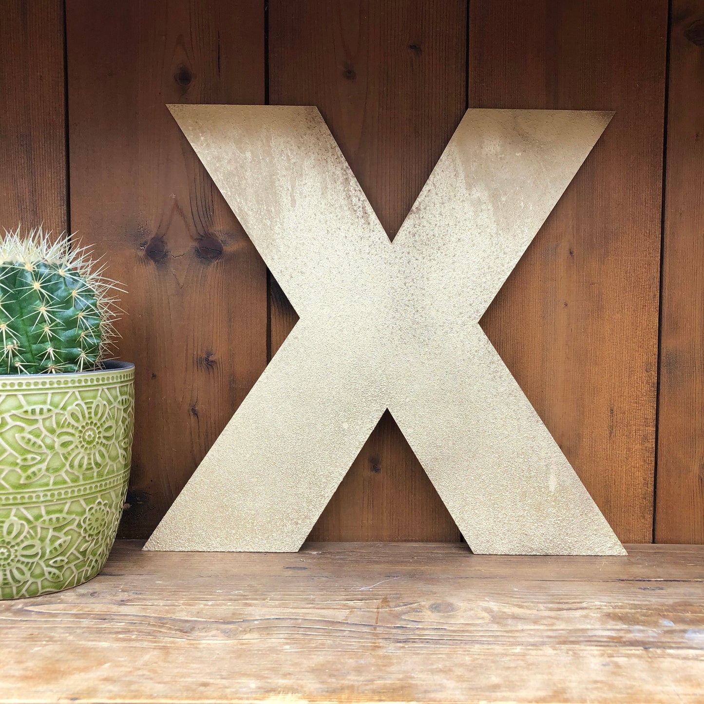 12" and 5" Gold Fat Font Metal Letters.