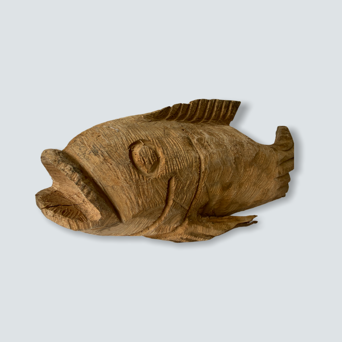Mozambique hand carved Fish sculpture - S (03)