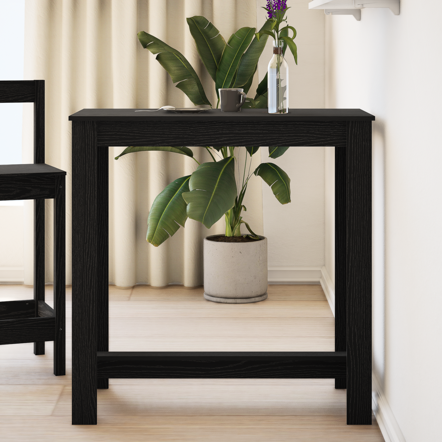 Modern Wooden Kitchen Dining Room High Bar Table Wood Rectangular Tables