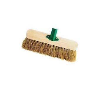 10 Inch Soft Wooden Brush Bristle Outdoor Garden Sweeper Effortless Debris Cleaning