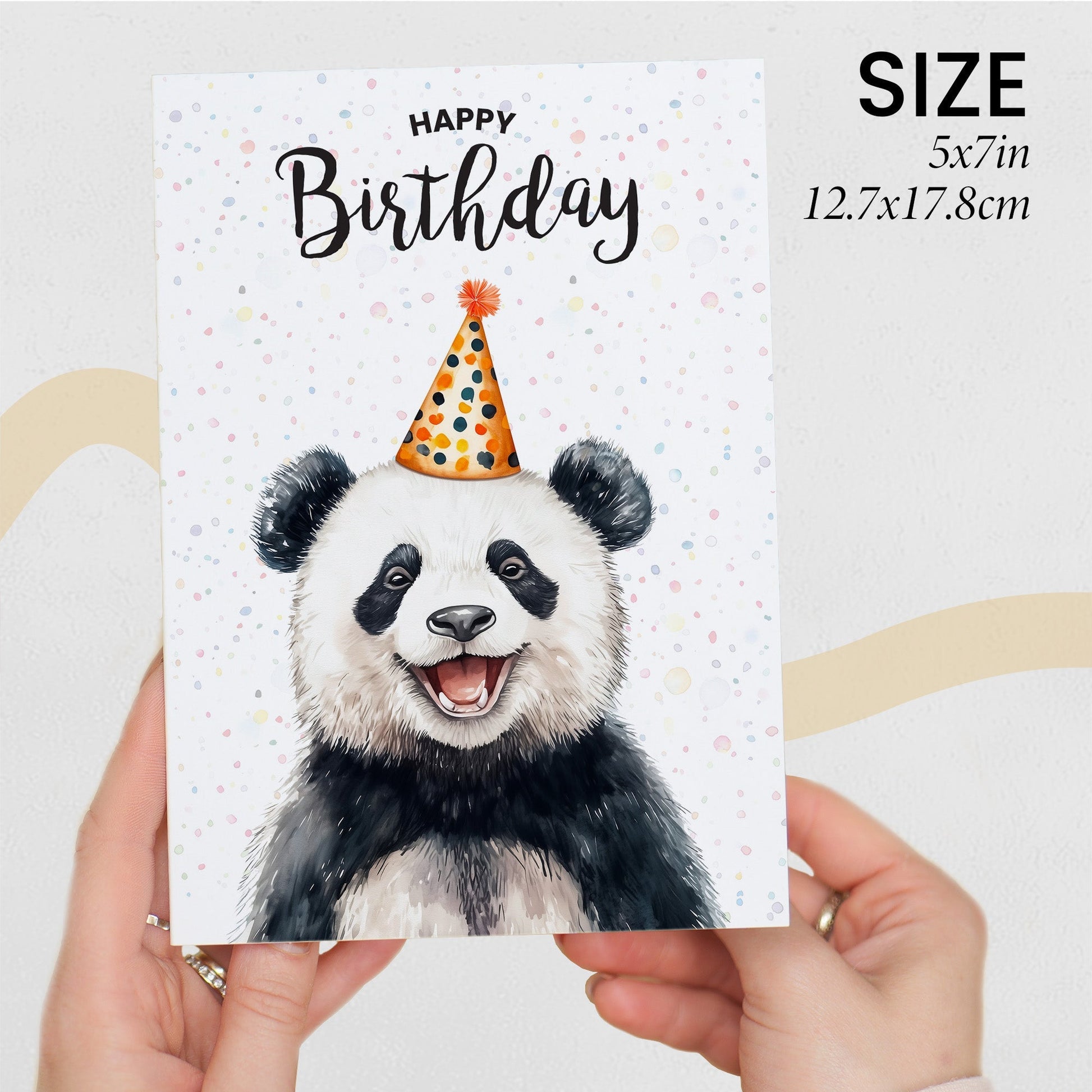 Birthday Card For Him or Her Of A Panda Illustration For Him or Her Birthday Gift