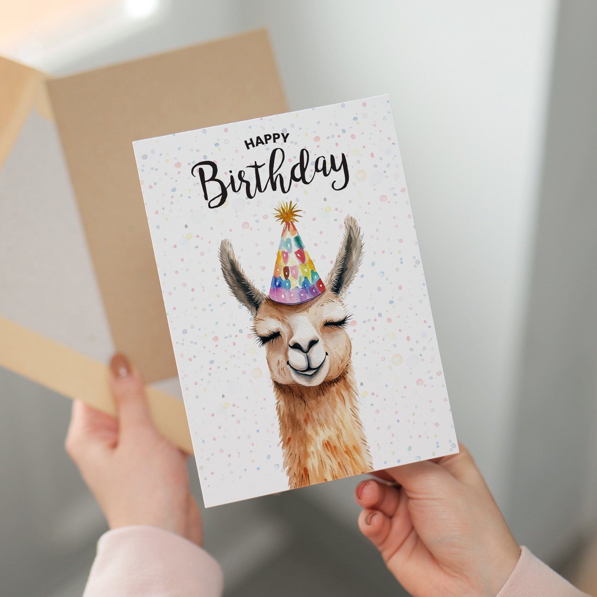Birthday Card For Him or Her Of A Llama Illustration For Him or Her Birthday Gift