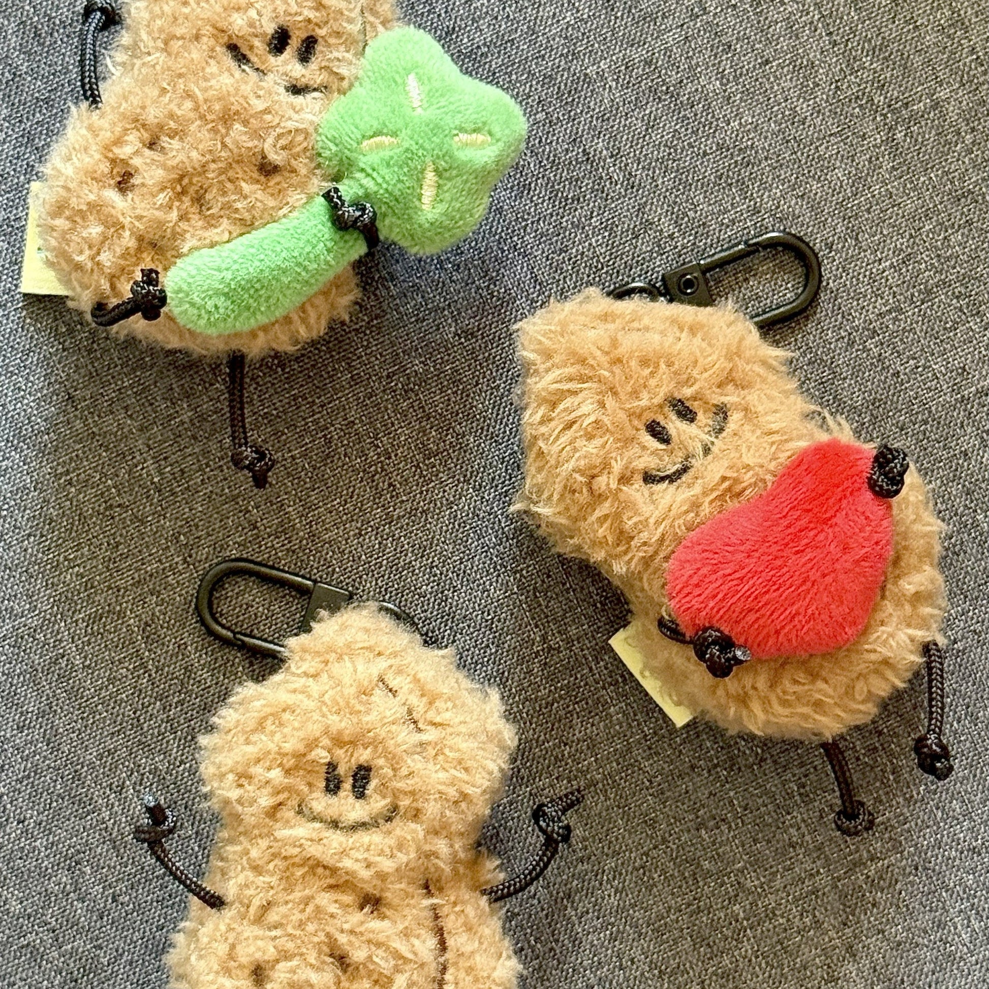 Fickle Plan | Tiger Peanut And Red Heart Bag Charm