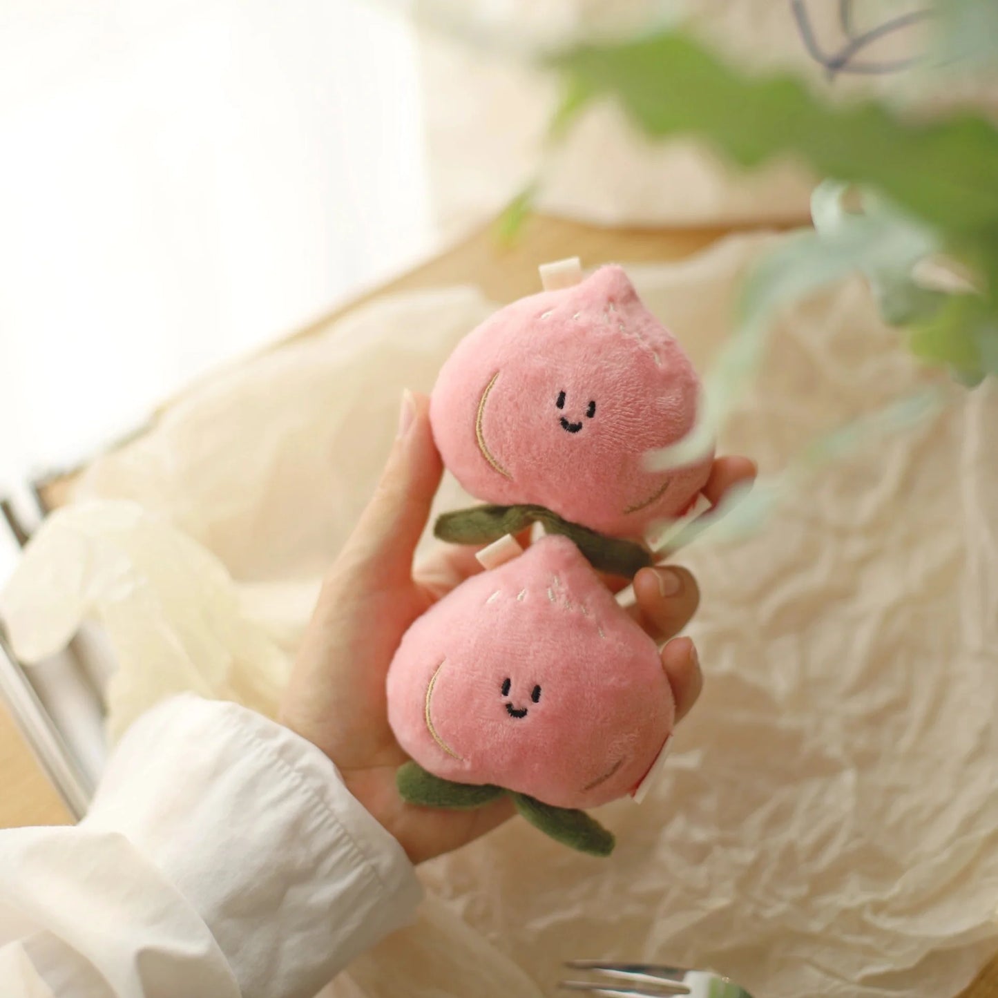 Daily White | Peach Bag Charm