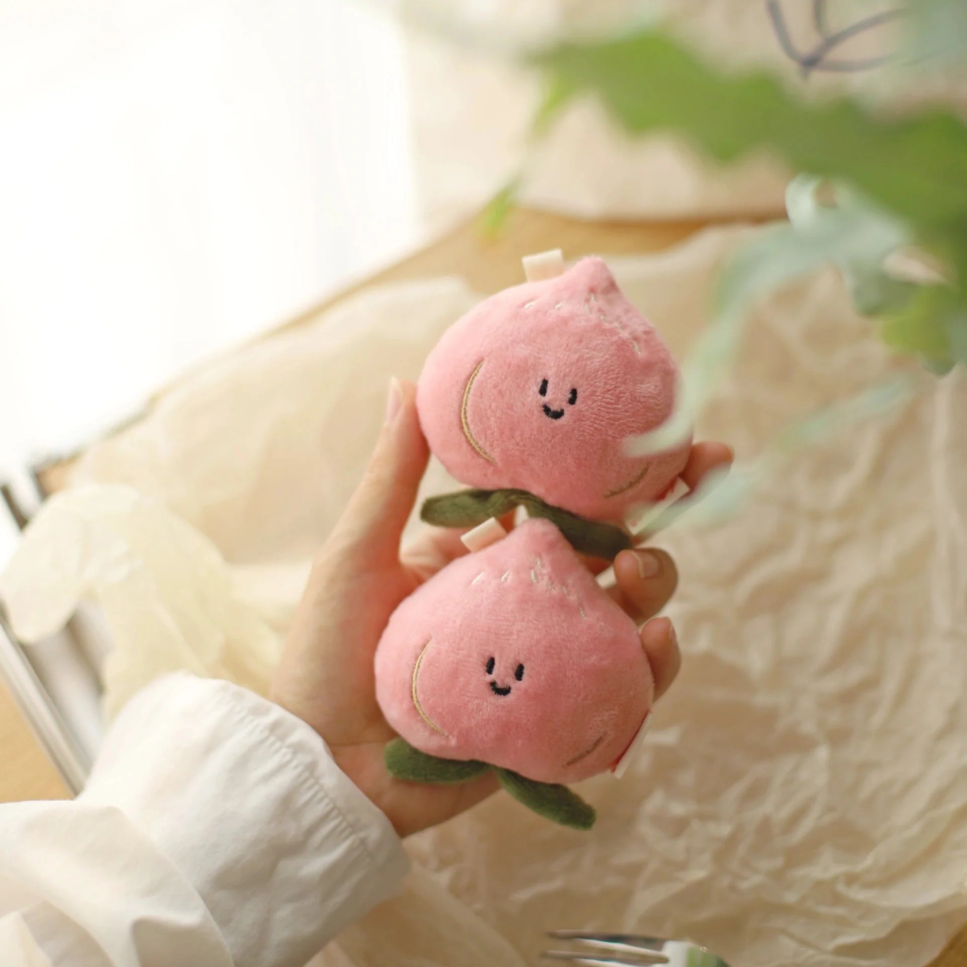 Daily White | Peach Bag Charm