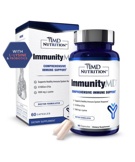 ImmunityMD Probiotic – Immune Support with Zinc & Prebiotic | 60 Capsules | 1MD Nutrition