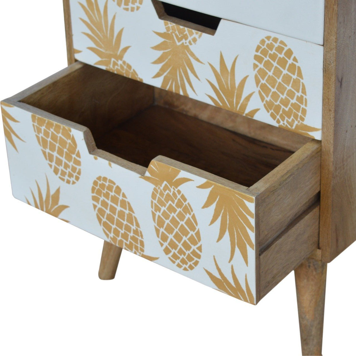 Pineapple Screen Printed Bedside Table