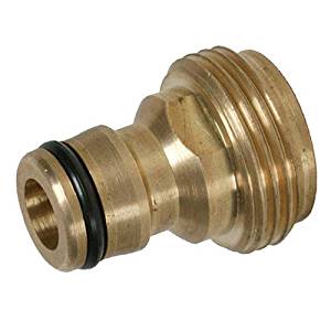 Tap Connector Snap-On Male - 3/4in BSPM Brass Garden Hose Pipe Hose Pipe Fitting