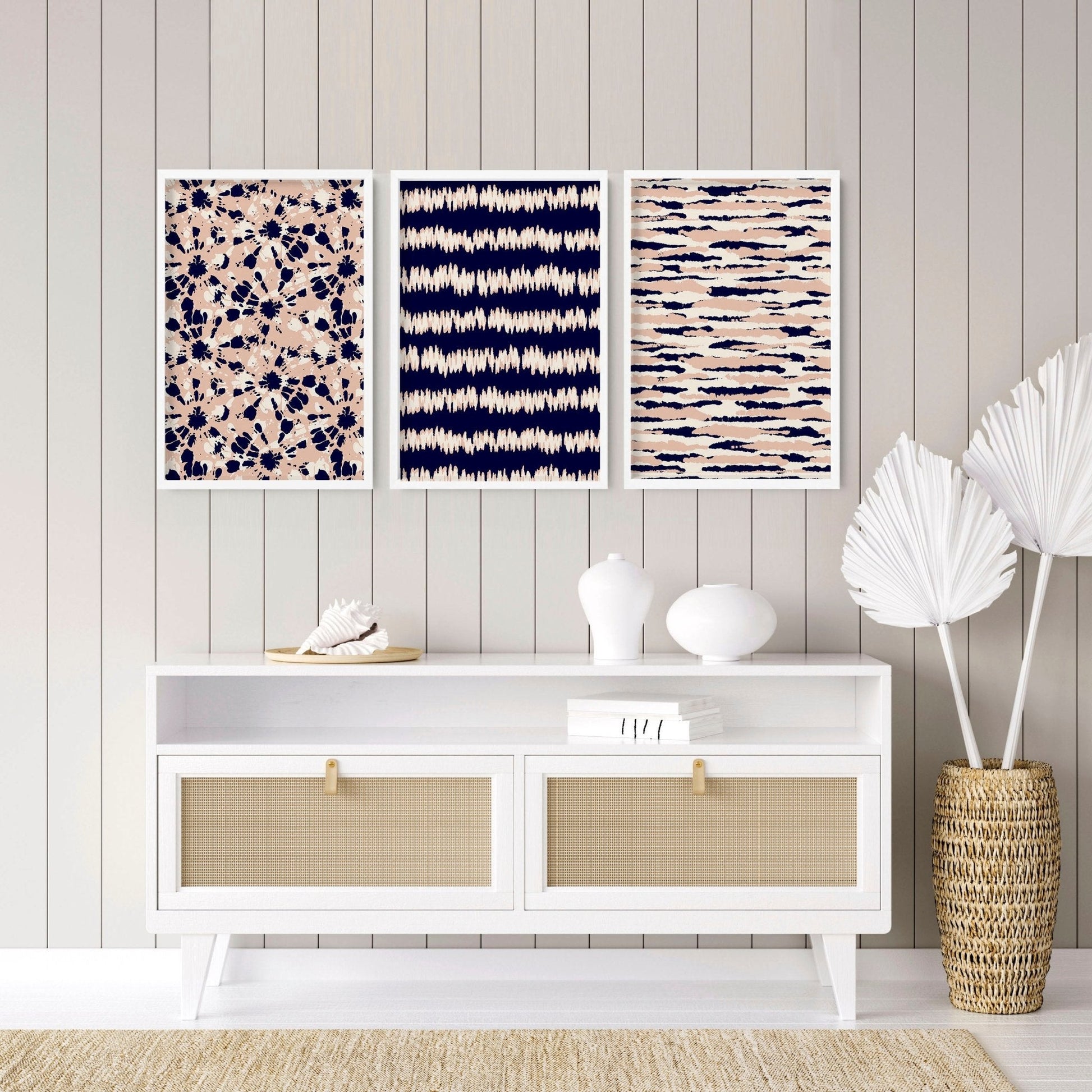 Coastal decor ideas | Set of 3 framed wall art prints