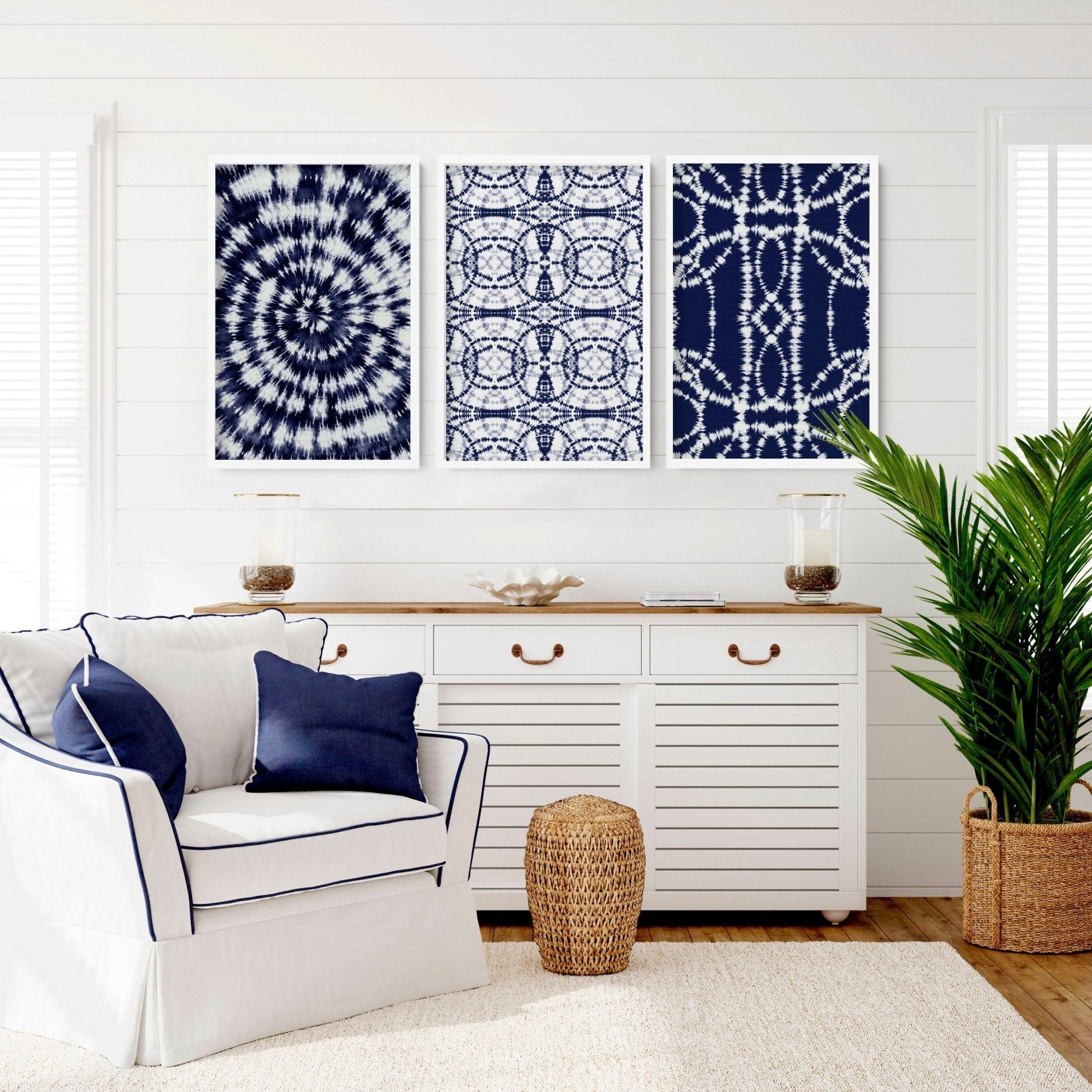 Beach hut decor | Set of 3 wall art prints