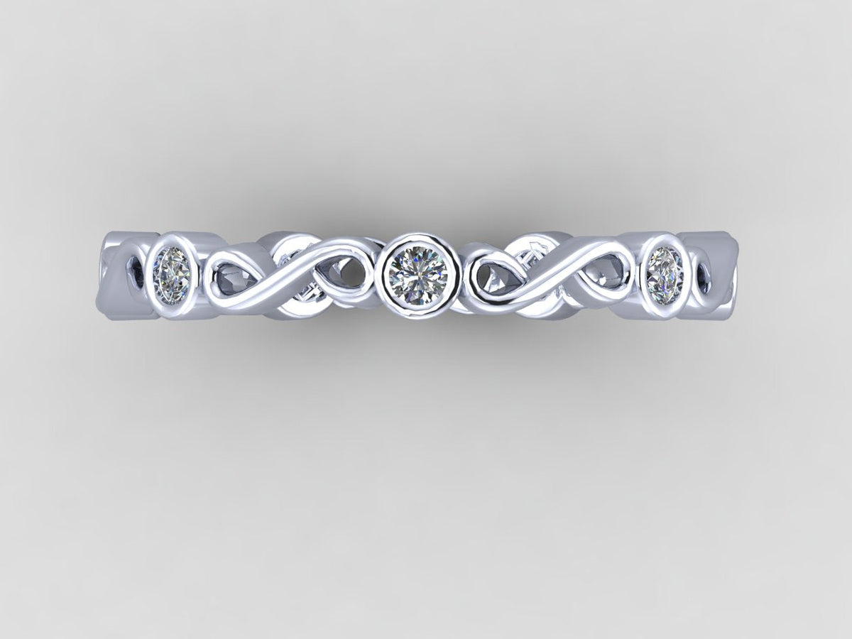 Minimalist Infinity Diamond Band
