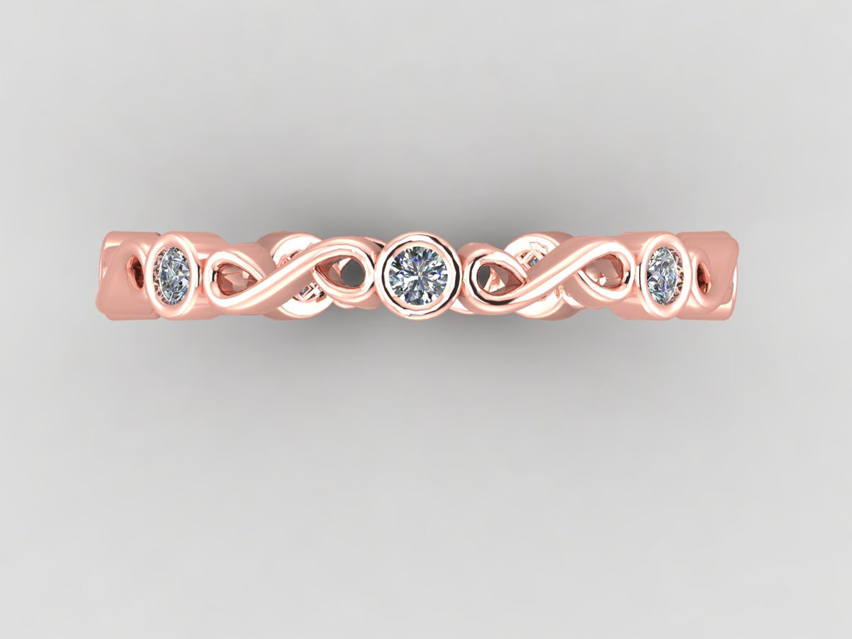 Minimalist Infinity Diamond Band
