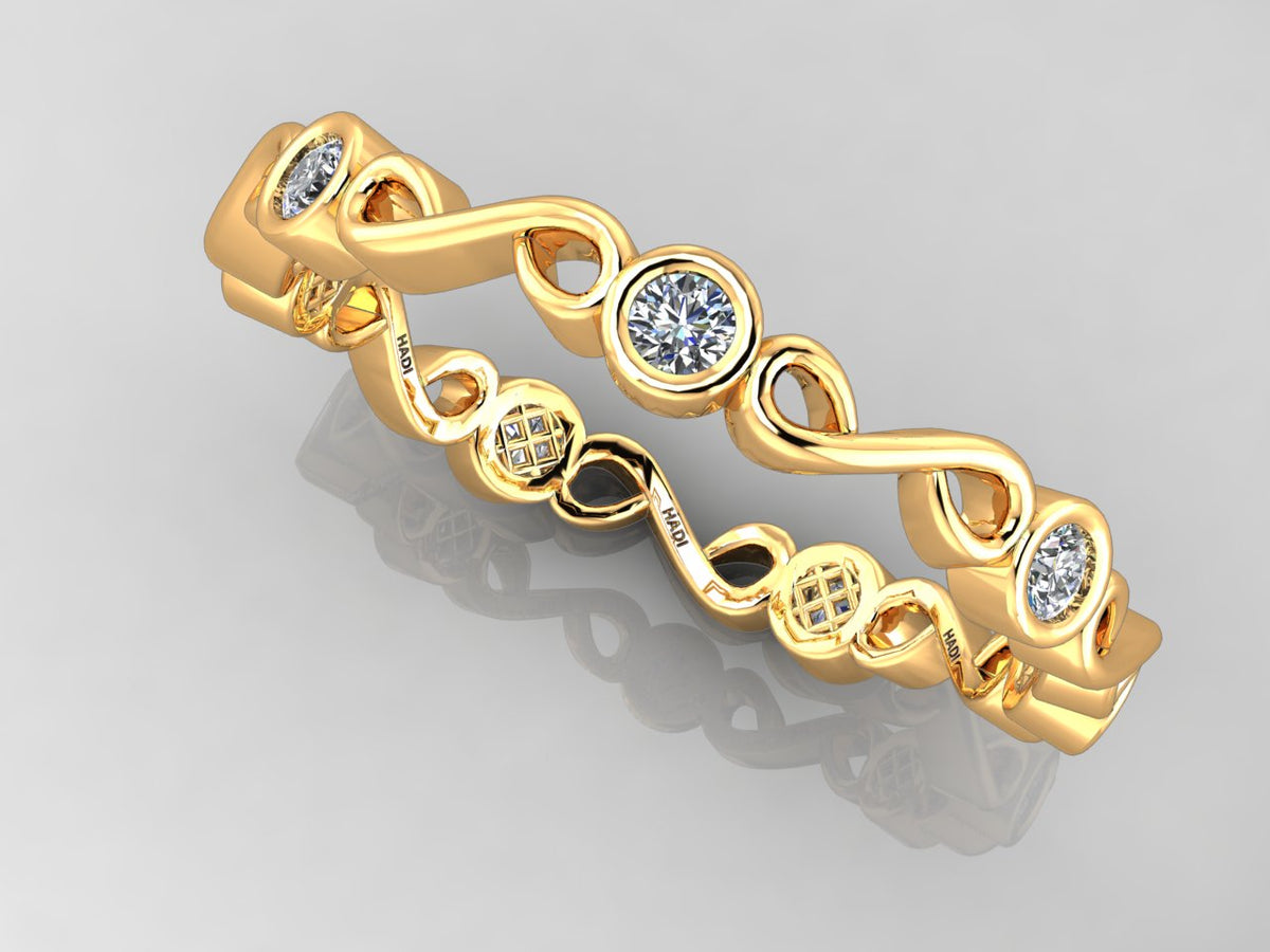 Minimalist Infinity Diamond Band