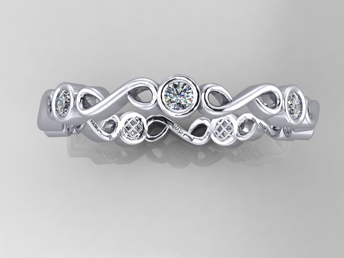 Minimalist Infinity Diamond Band