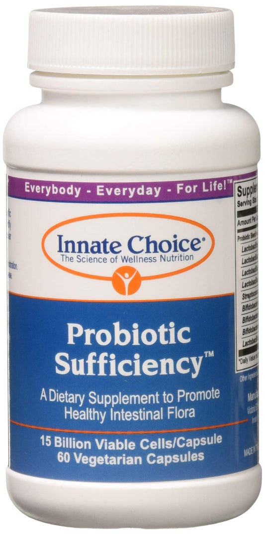 Innate Choice Probiotic Sufficiency – 60 Vegetarian Capsules for Digestive Balance