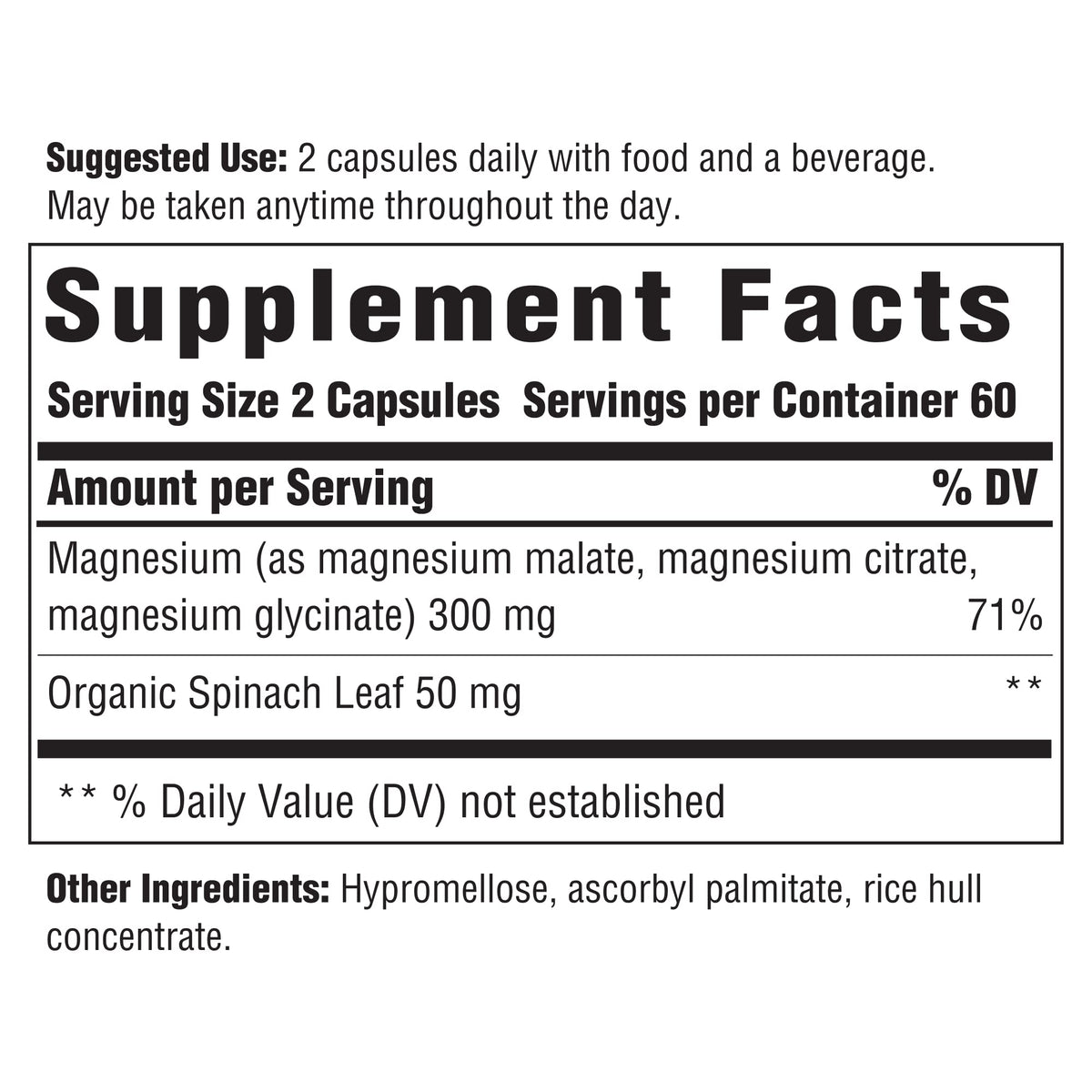 INNATE Magnesium 300 mg – Muscle Relaxation Supplement | Vegetarian & Gluten-Free | 120 Capsules (60 Servings)