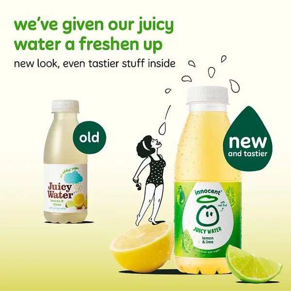 innocent Juicy Water Lemon & Lime 420ml (Case of 12)