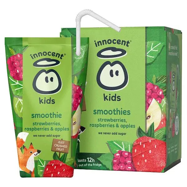 innocent Kids Smoothies Strawberries, Raspberries & Apples 150ml x 4