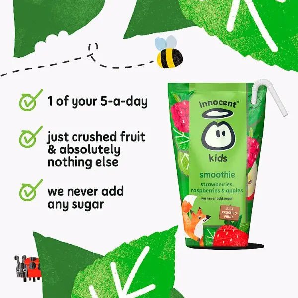 innocent Kids Smoothies Strawberries, Raspberries & Apples 150ml x 4