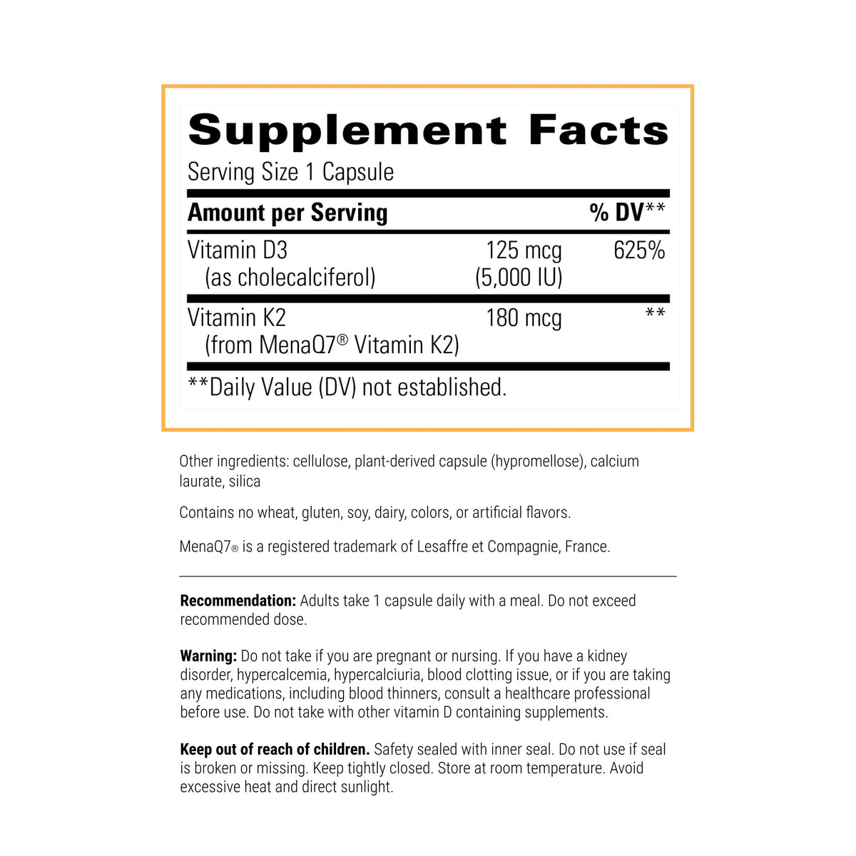 Integrative Therapeutics K2 + D3 – Heart Health & Bone Support | 60 Count