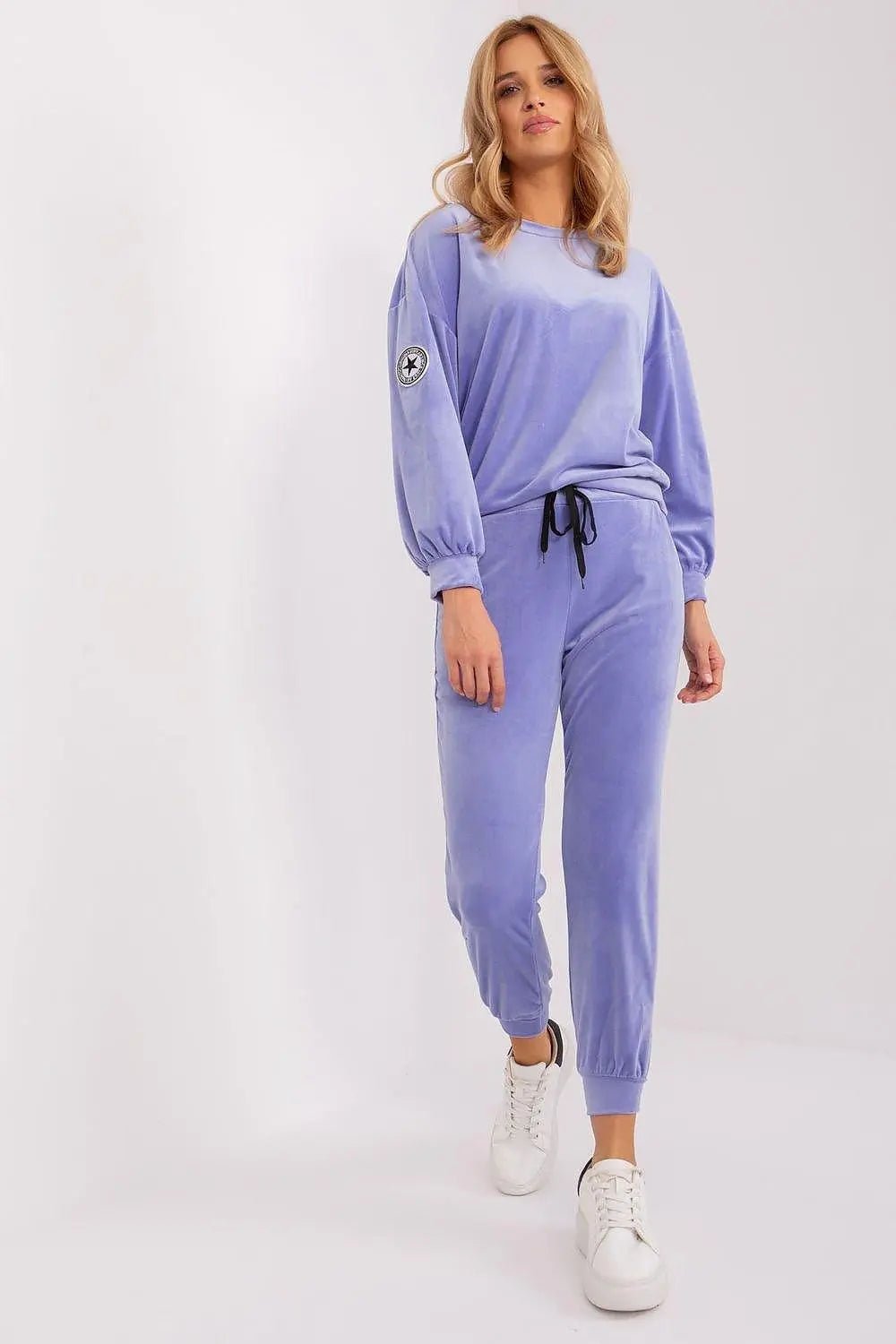 Italy Moda velour knit elegant and feminine sweatshirt