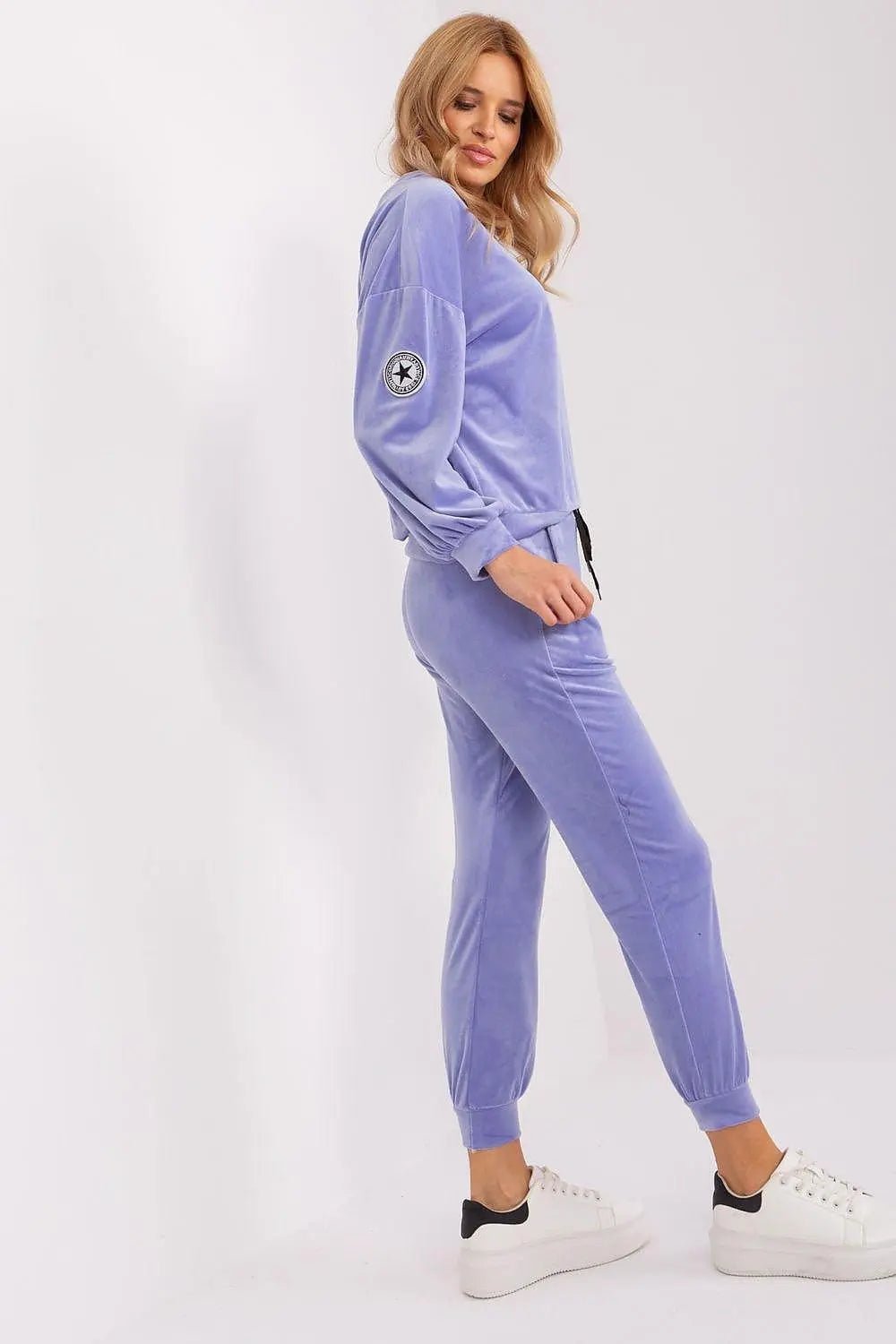 Italy Moda velour knit elegant and feminine sweatshirt