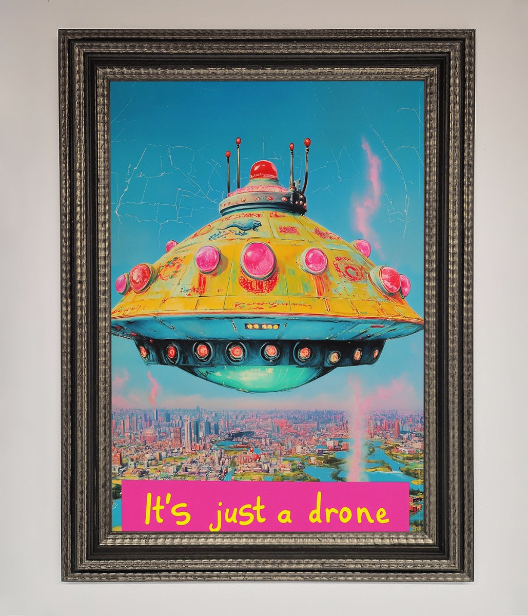 Its Just A Drone Framed Poster