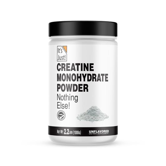 It's Just! Creatine Monohydrate Powder - 1000g (200 Servings) | Unflavored, Made in USA, 3rd-Party Lab Tested, Scoop Included