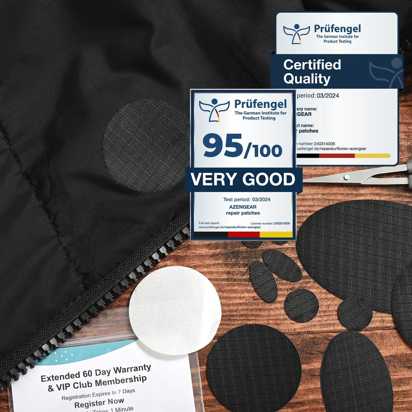 Repair Patches (30+ Colours) for Puffer Jackets, Tents, Upholstery - Stick On, Waterproof, Tear-Cold-Heat-Resistant