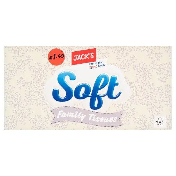 Jack's Soft Family Tissues 90 Sheets (Case of 12)