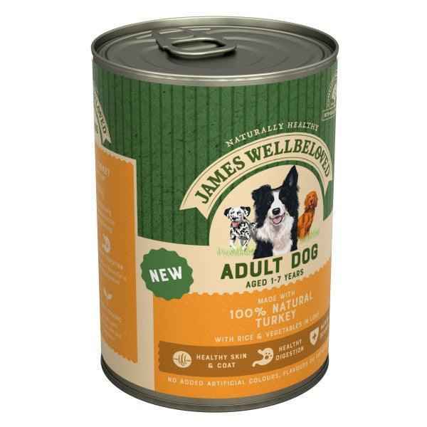 James Wellbeloved Dog Adult Turkey & Rice Loaf Tin 12 x 400g