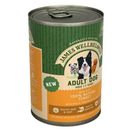 James Wellbeloved Dog Adult Turkey & Rice Loaf Tin 12 x 400g